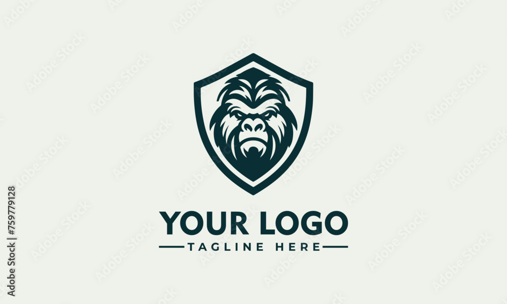 gorilla vector logo design Vintage chimpanzee logo vector for Gorilla Lover