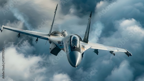 In the combat zone, an uncompromising combat fighter demonstrates its combat capability by making accurate and effective strikes against enemy targets.