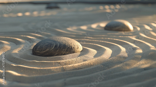 A peaceful Japanese Zen garden