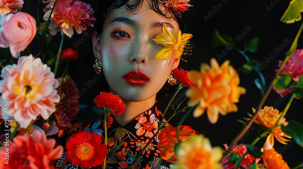 A portrait photo of an Asian model in her 20s