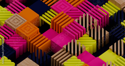 3D Geometry Abstrct Blackground 