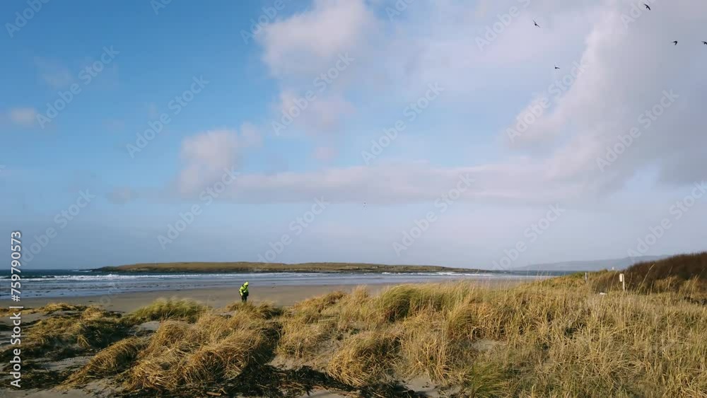 Narin Strand is a beautiful large blue flag beach in Portnoo, County Donegal - Ireland. Narin Strand is a beautiful large blue flag beach in Portnoo, County Donegal - Ireland.