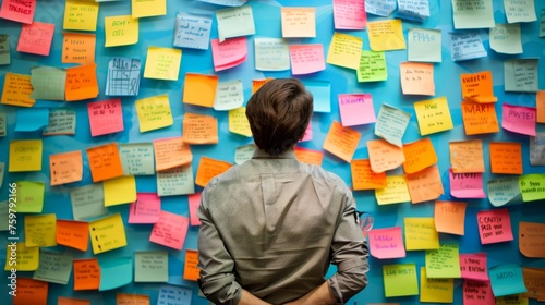 Strategic Planning with Sticky Notes, perfect for business and creative brainstorming