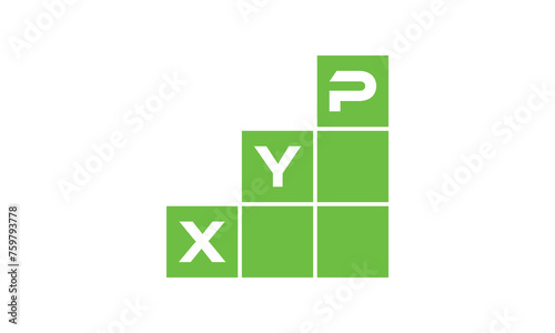 XYP initial letter financial logo design vector template. economics, growth, meter, range, profit, loan, graph, finance, benefits, economic, increase, arrow up, grade, grew up, topper, company, scale photo