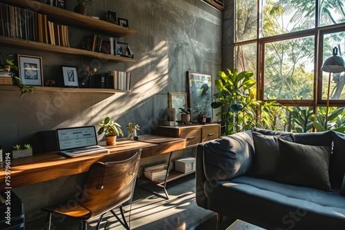 Cozy Home Workspace: Productive Office Setup for Remote Work and Creativity