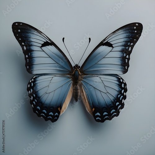 butterfly on grey background photo