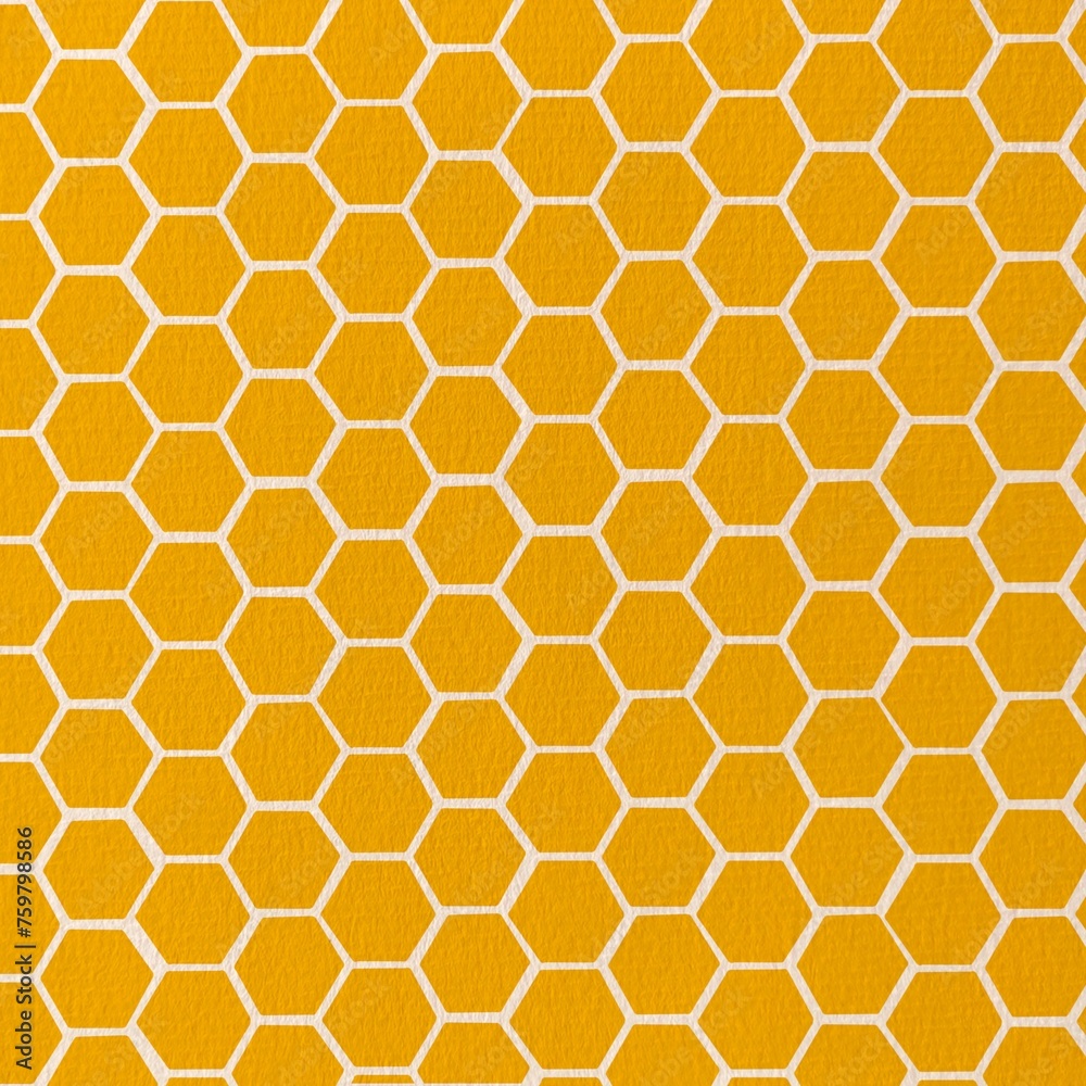 honeycomb seamless yellow background.