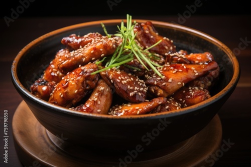 bowl of japanese barbeque chicken