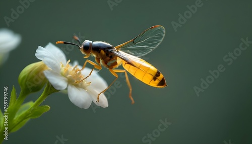 A Firefly Perched On A Delicate Flower © Zaira
