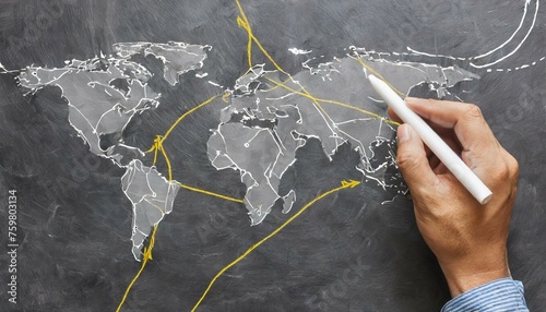 flight air route map,world map back ground