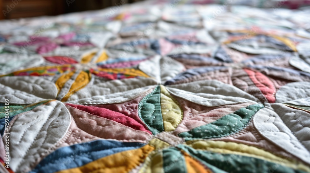 Vibrant Handcrafted Quilt Design Featuring Calico and Gingham Fabric