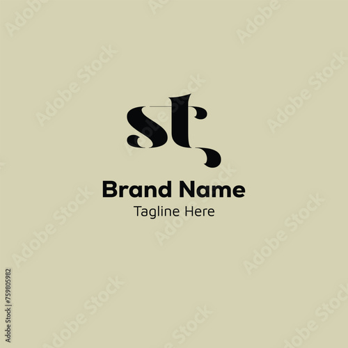st initial based logo