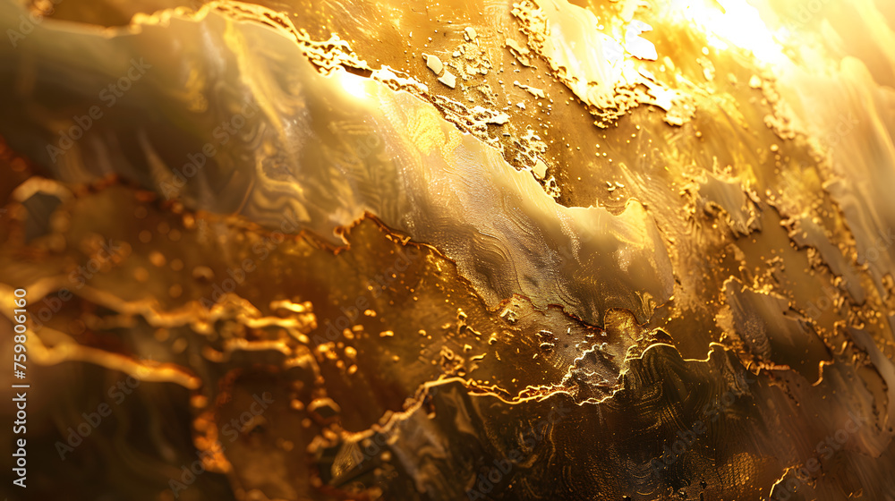 Gold texture background, abstract liquid gold background - obrazy, fototapety, plakaty 