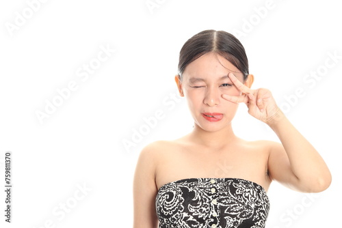 woman listening to music