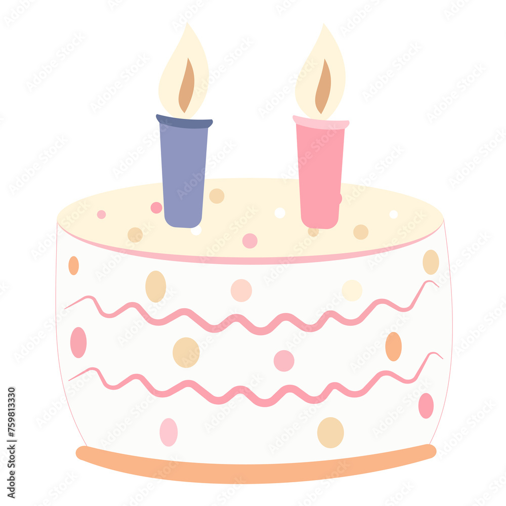 white and pink birthday cake with candles white and pink birthday cake with candles