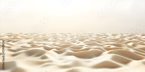 Sand beach with waves and bokeh effect  3d rendering - Ai Generated