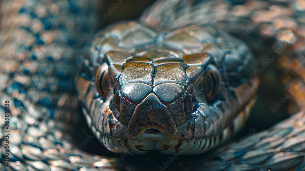 Fototapeta premium snake in close up Ultra Realistic photograph