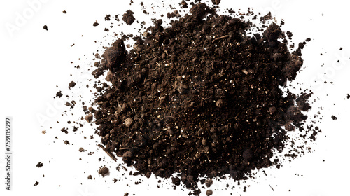 Transparent PNG available Soil, dirt scattered isolated on white background