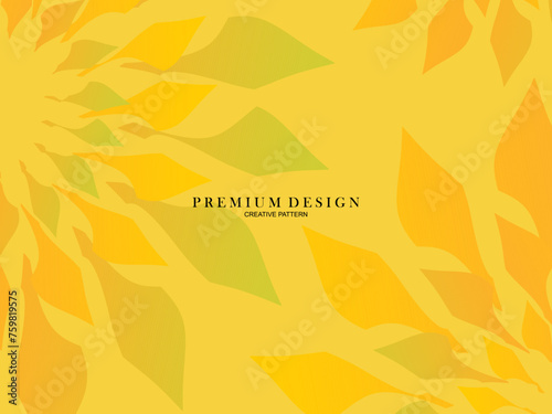 Floral pattern design on beautiful yellow background.