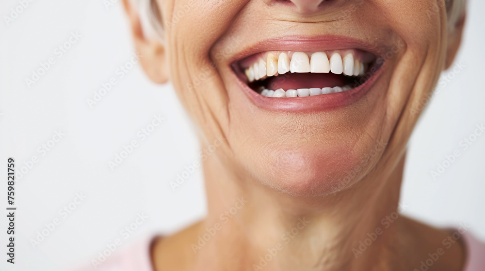 Obraz premium A woman with a big smile on her face