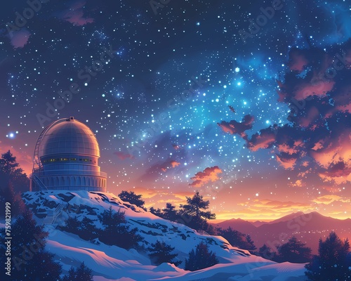 Starry Observatory Twilight