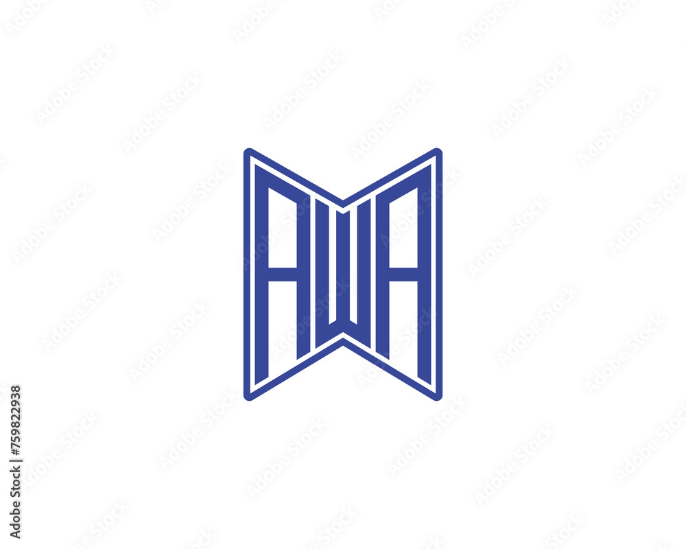 AWA logo design vector template AWA logo design vector template
