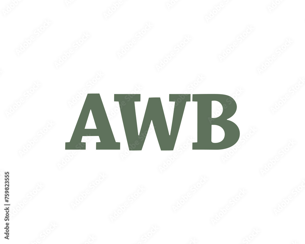 AWB Logo design vector template AWB Logo design vector template