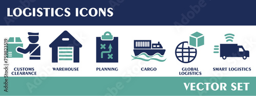 Fotografia Logistics icons