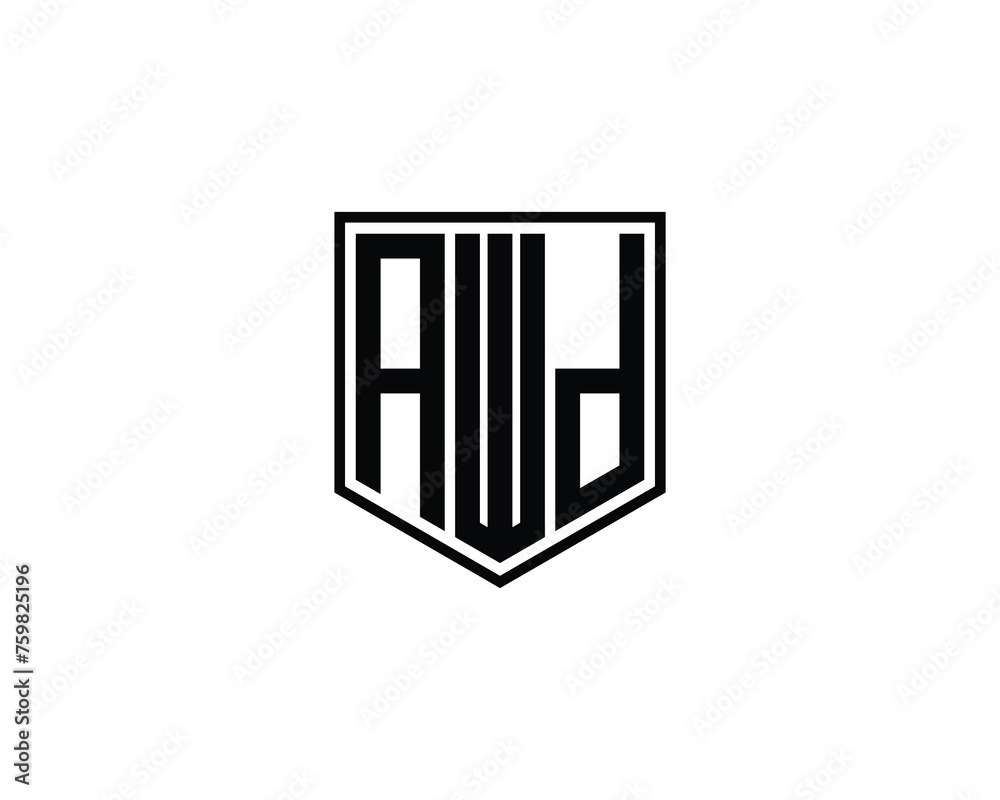 AWD logo design vector template