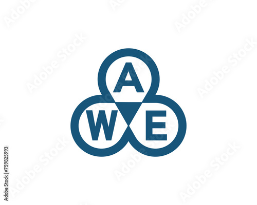 AWE logo design vector template