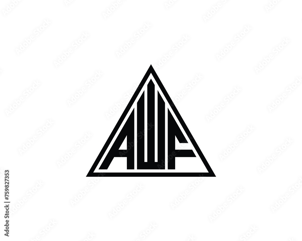 AWF Logo design vector template AWF Logo design vector template