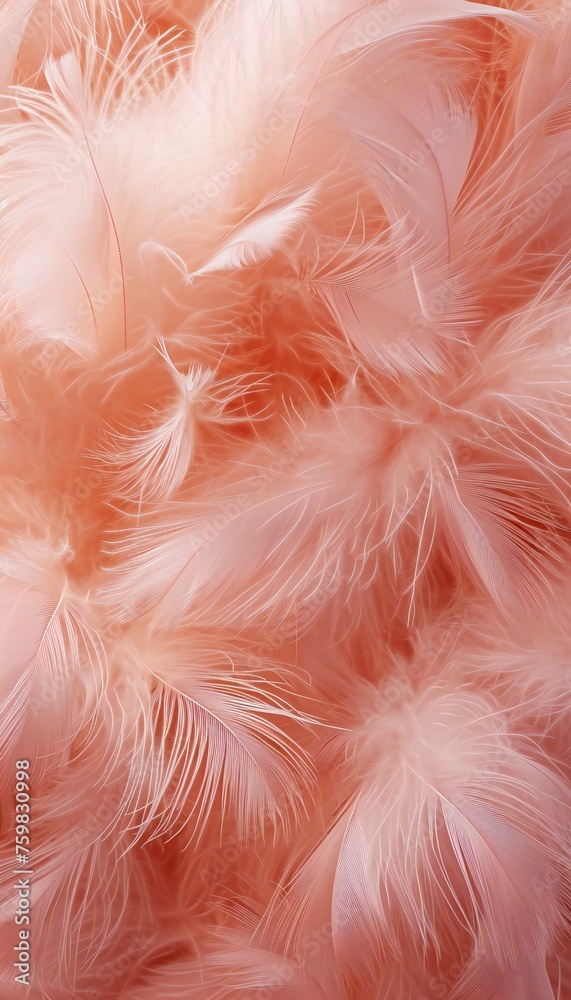 Soft Feather Texture Close-Up Peach Tones Soft Feather Texture Close-Up Peach Tones