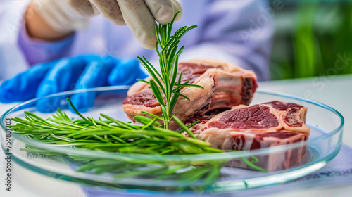 aw Meat and Fresh Ingredients, Preparation for Cooking photo