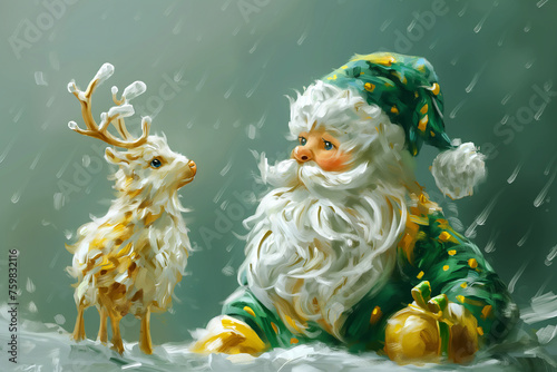 Święty Mikołaj i Renifer