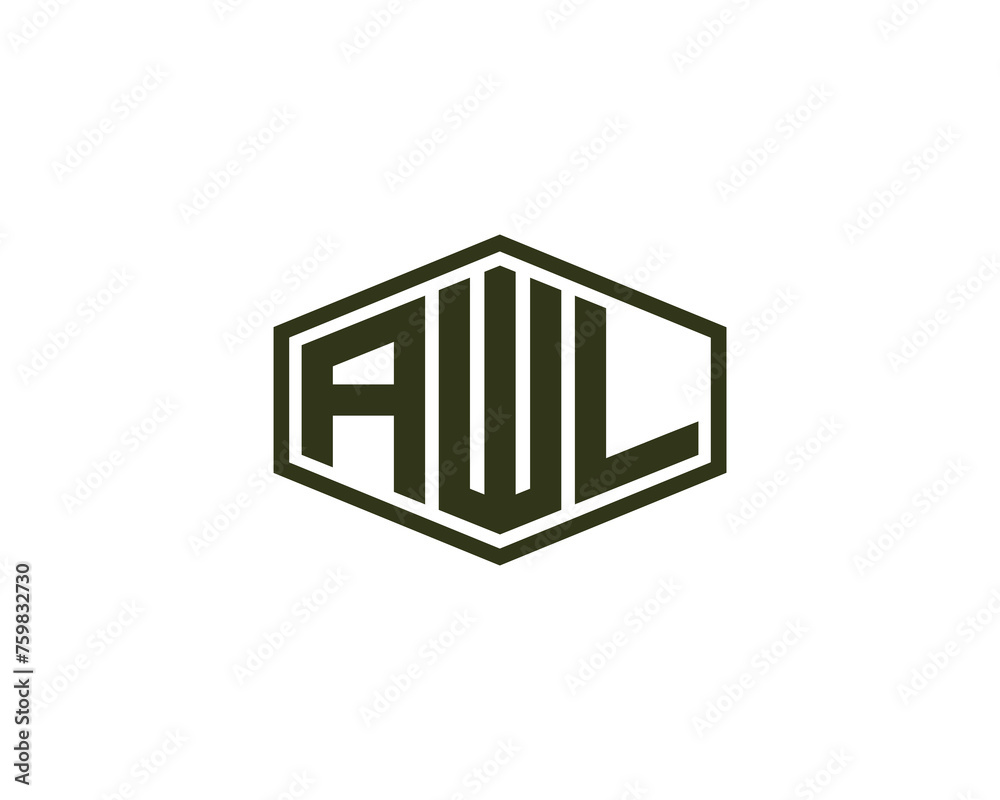 AWL logo design vector template AWL logo design vector template
