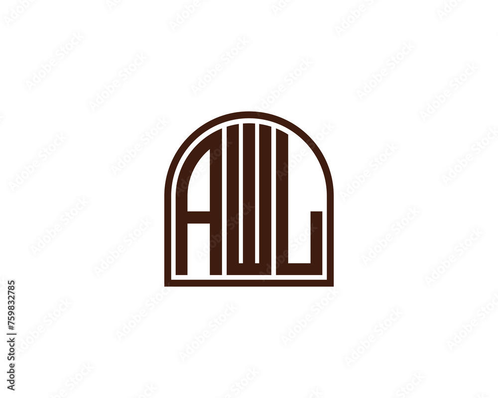AWL logo design vector template