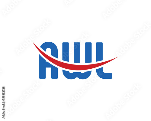 AWL logo design vector template