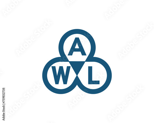 AWL logo design vector template