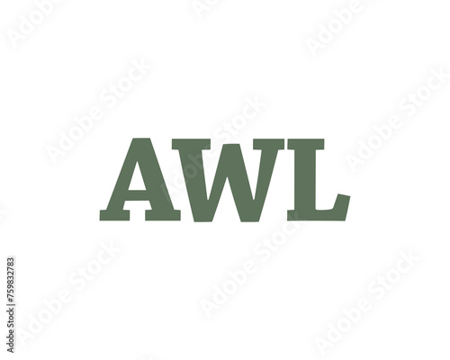 AWL logo design vector template