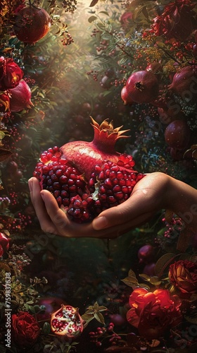 Pomegranate crown of Persephone