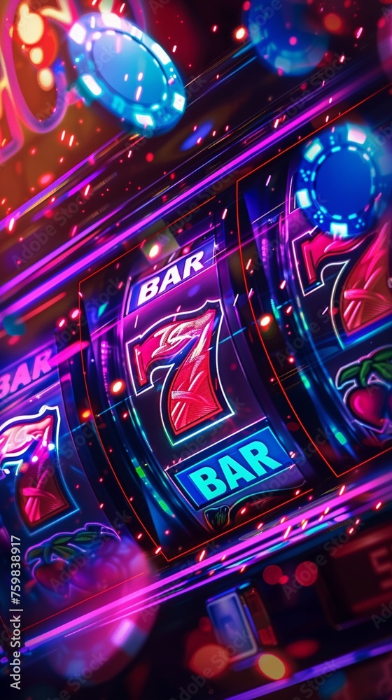 Winning slot machine flashing lights