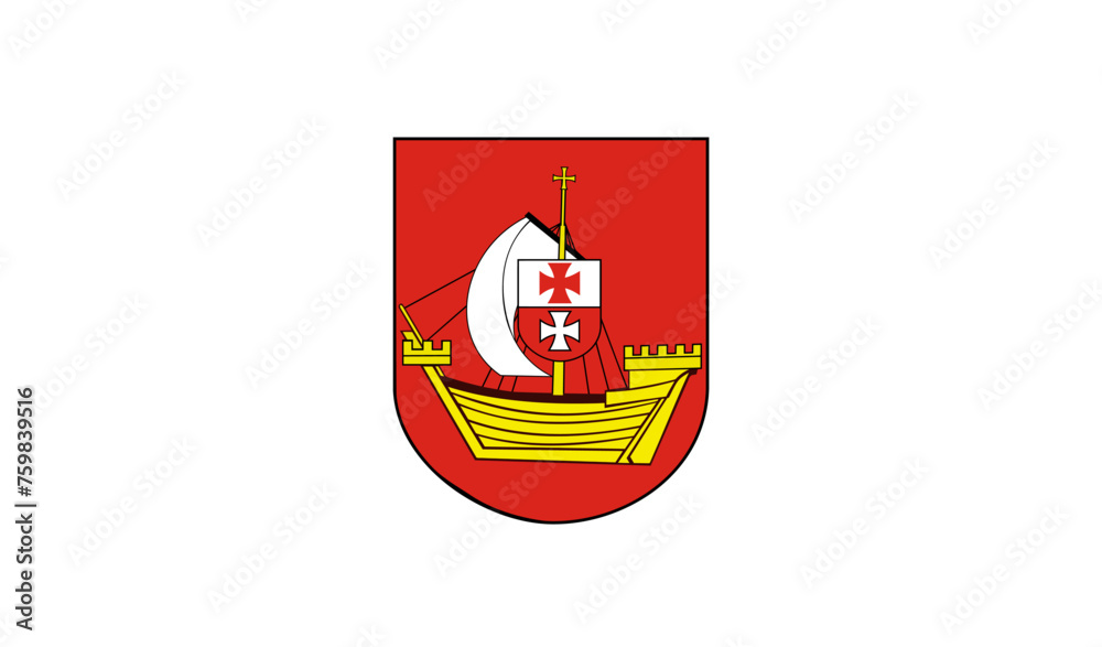 Flag of arms of Elblon county Flag of arms of Elblon county