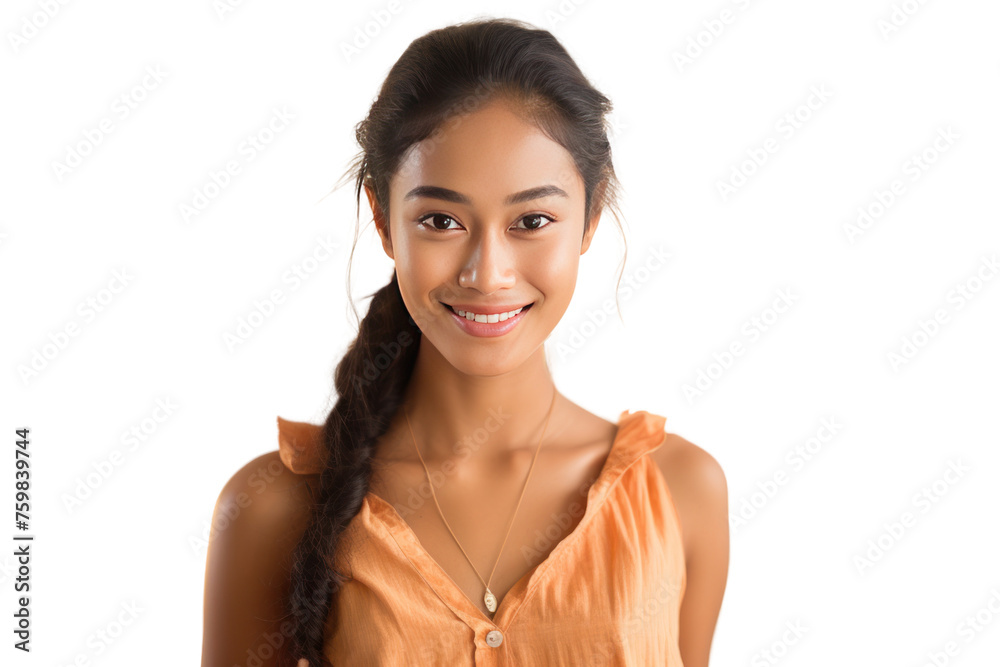 Close-up of young Asian woman smiling with beauty, happiness and youth in studio Isolated on transparent background. Close-up of young Asian woman smiling with beauty, happiness and youth in studio Isolated on transparent background.