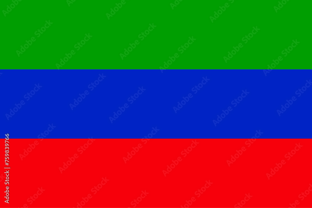 Fototapeta premium Flag of Dagestan