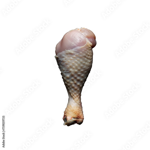 raw chicken drumstick . Clipart PNG image . Transparent background . Generative AI  © Tomislav