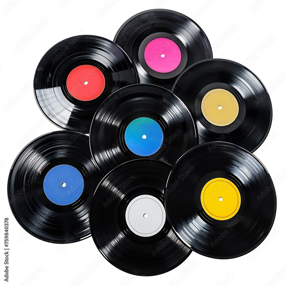 Vinyl record collection for music theme Vinyl record collection for music theme