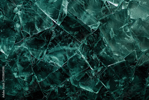 The texture of cracked emerald ice