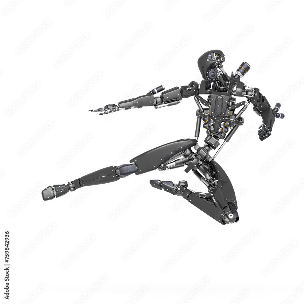 apocalypse cyborg is jumping to kick up apocalypse cyborg is jumping to kick up