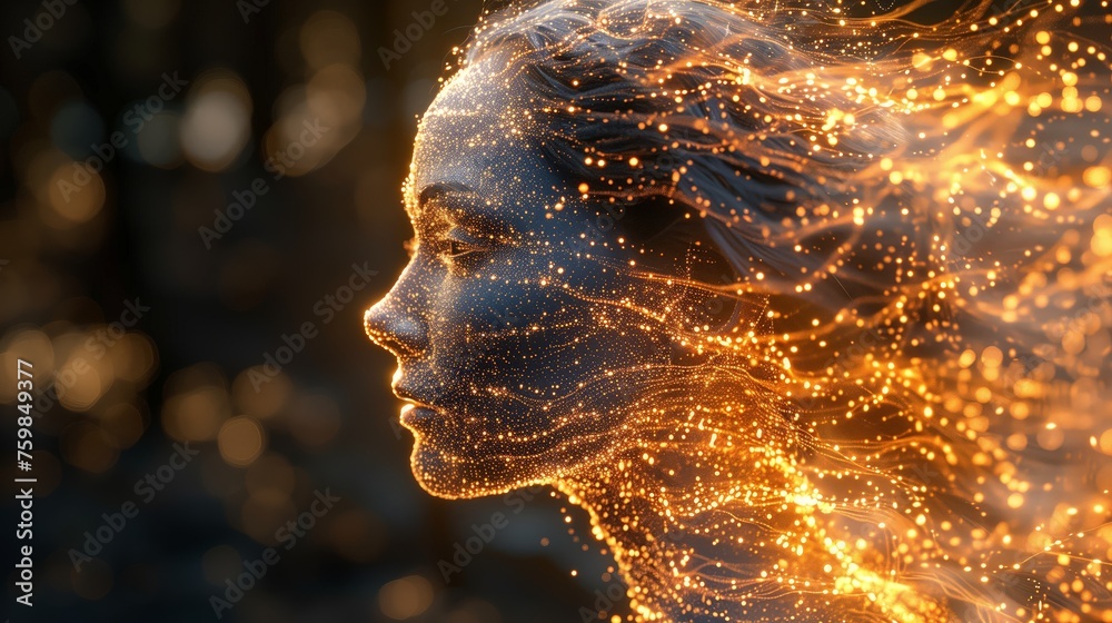 Creative AI chat GPT hologram on digital background. Art created by ai Creative AI chat GPT hologram on digital background. Art created by ai