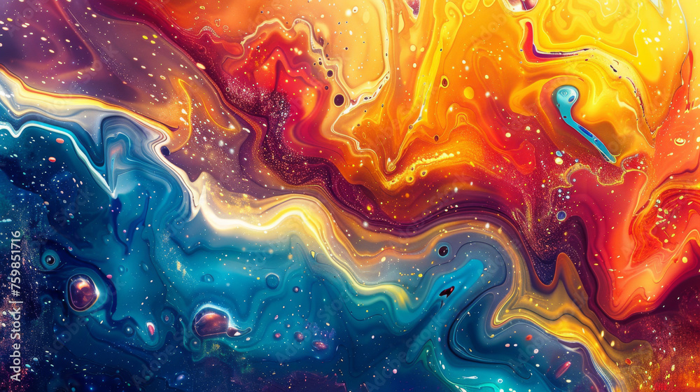 Close-Up Earth in Abstract Dark Vibrant Surrealist Style Gen AI Close-Up Earth in Abstract Dark Vibrant Surrealist Style Gen AI